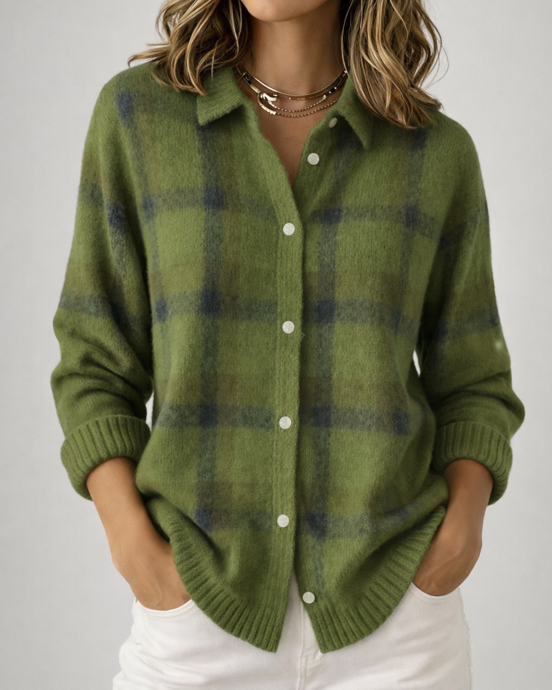 Plaid Knit Shirt