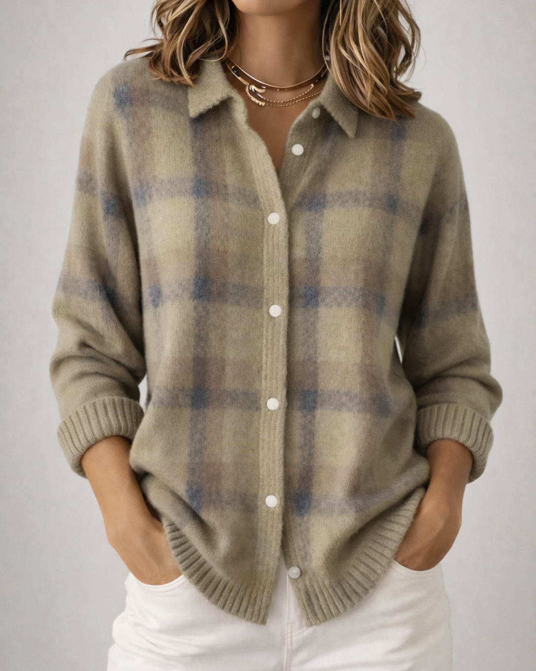 Plaid Knit Shirt