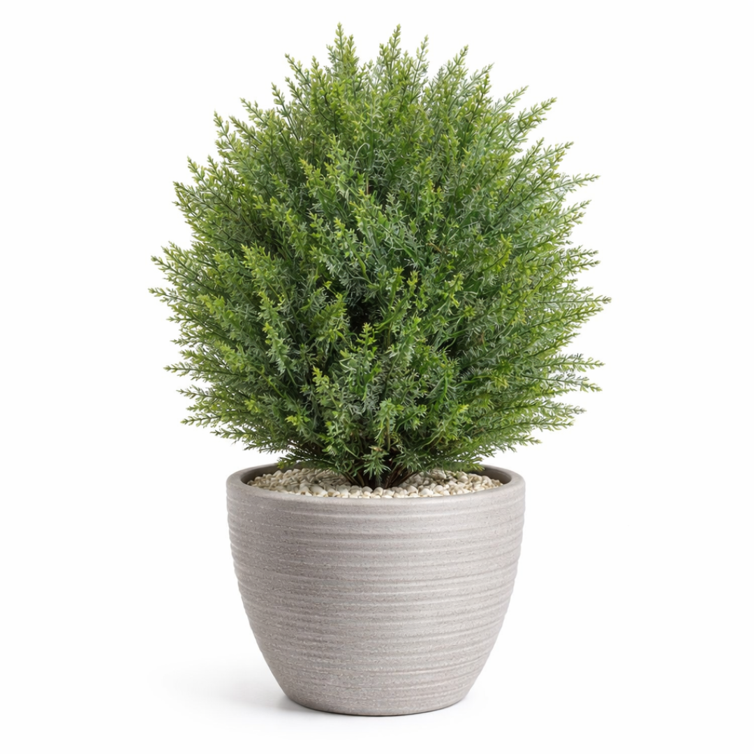Artificial cedar topiary tree