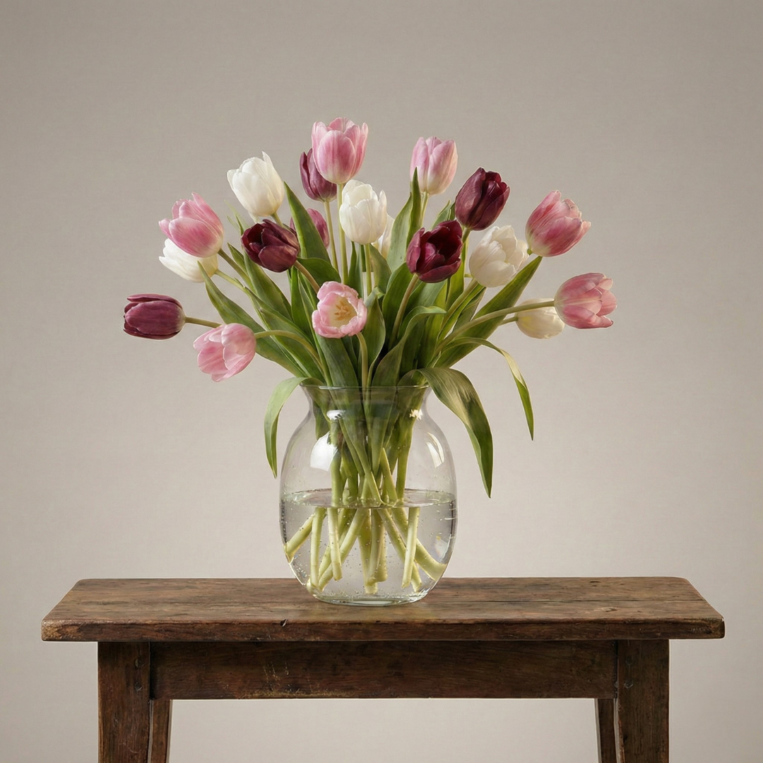 Artificial tulip arrangement