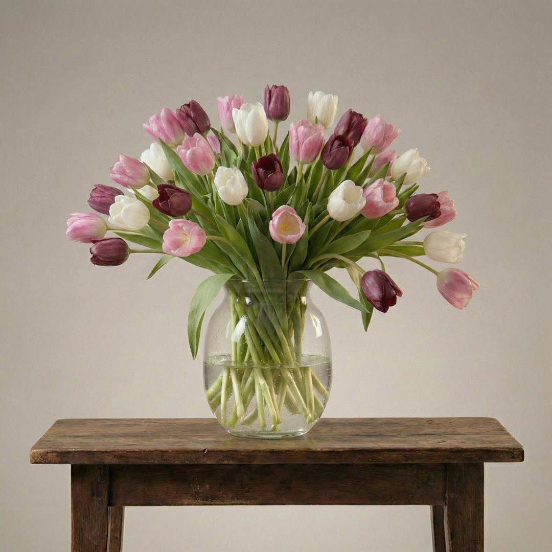 Artificial tulip arrangement
