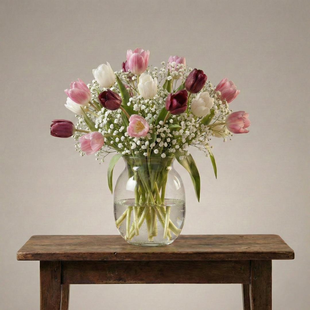 Artificial tulip arrangement