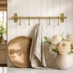 Antiqued metal wall hooks