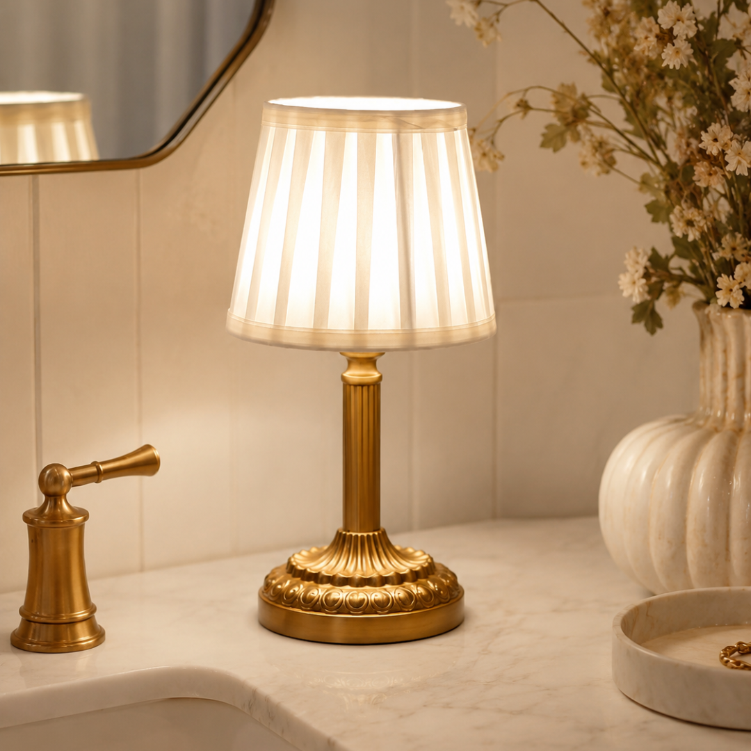 Vintage Pleated Table Lamp