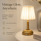 Vintage Pleated Table Lamp
