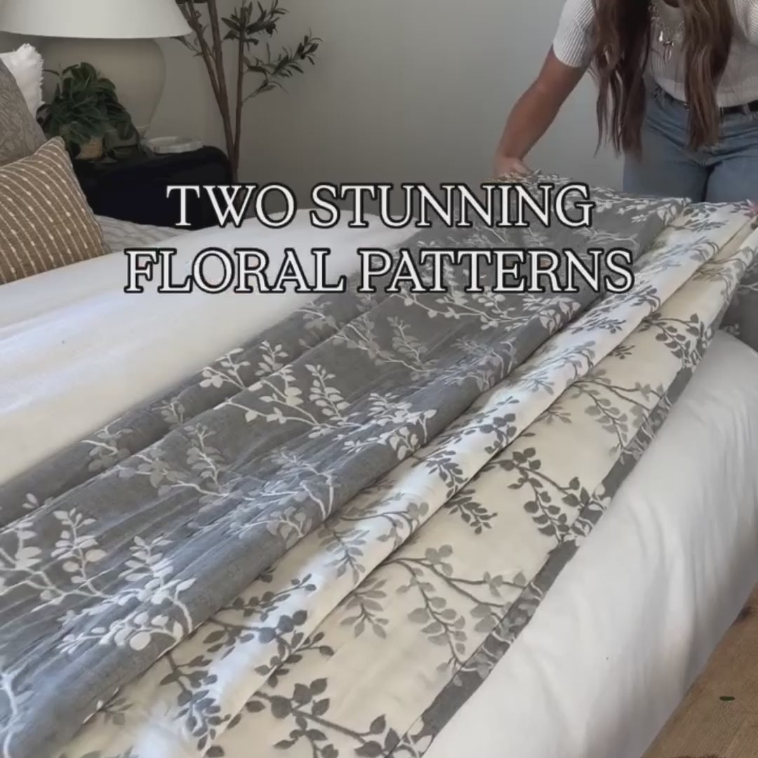 Reversible floral quilt
